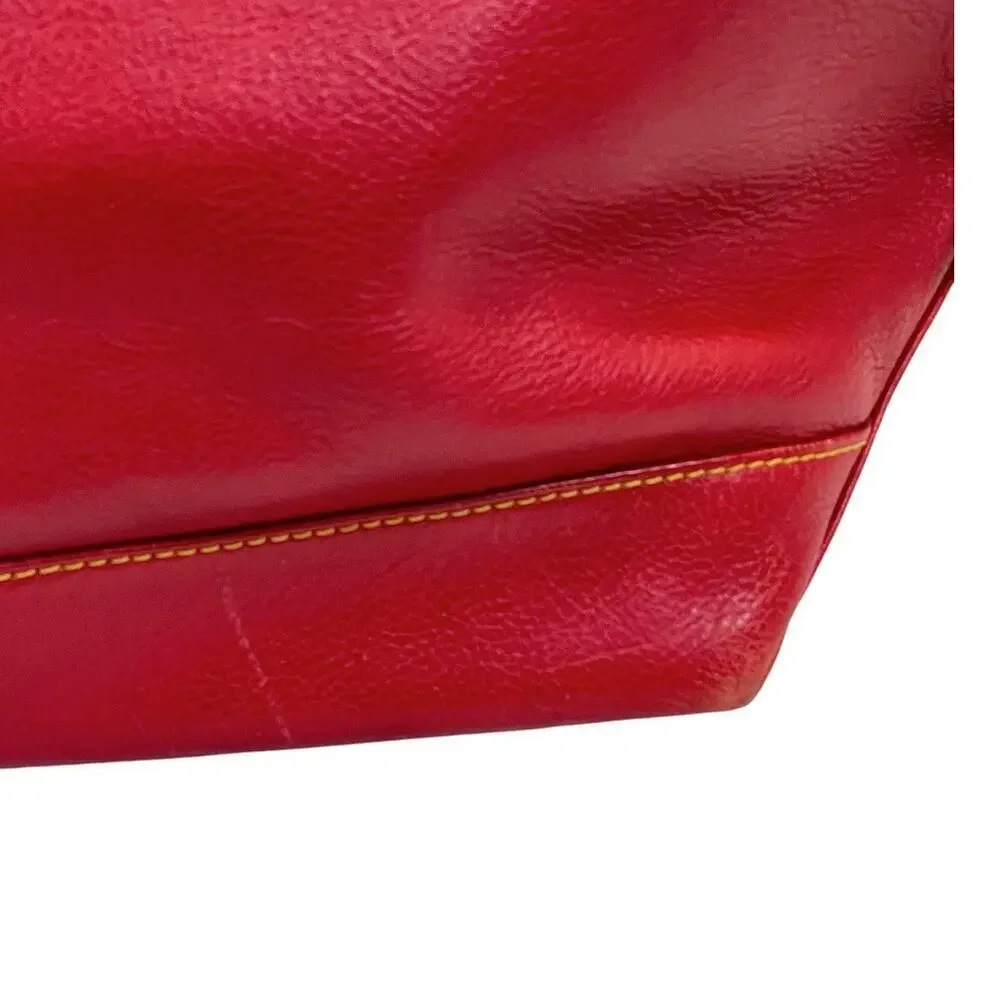 Dooney & Bourke Large Red Leather Satchel Tote – J0580480